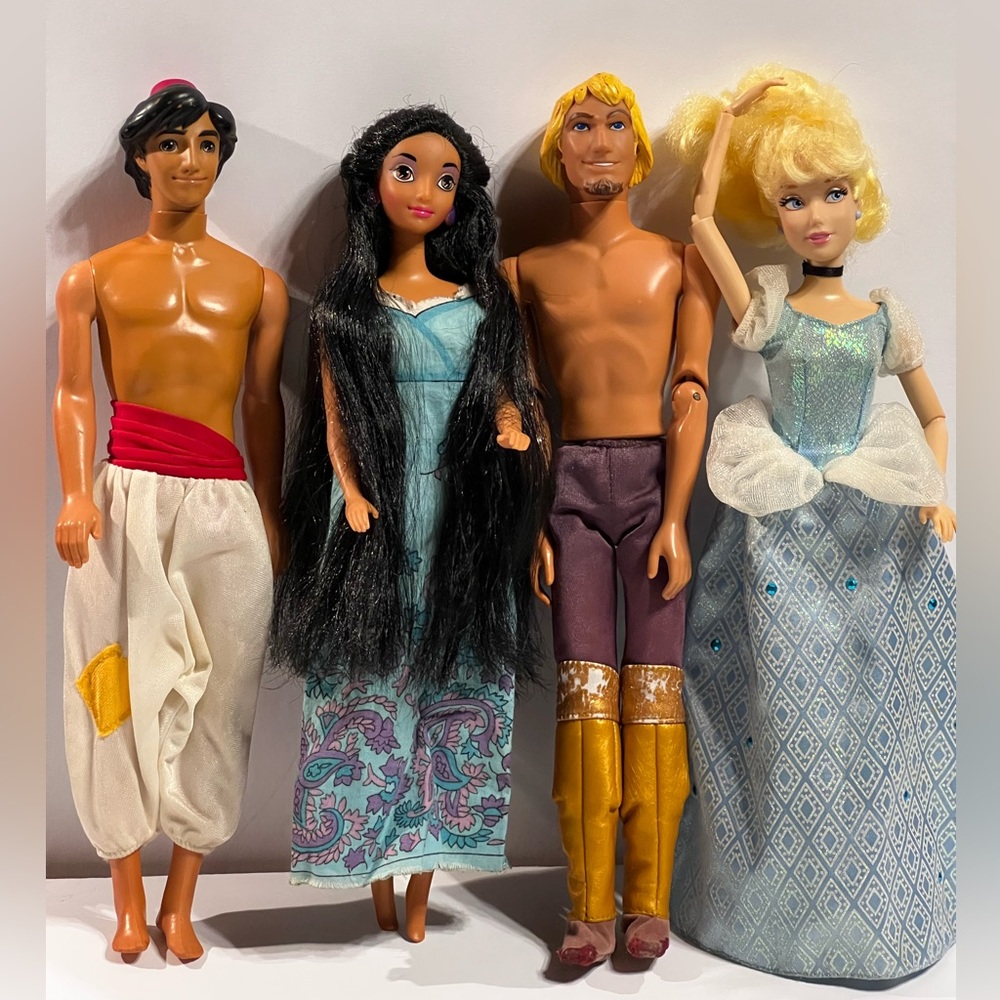 Vintage Lot of four Disney dolls